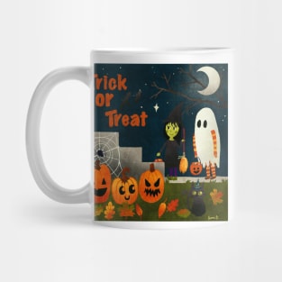 Trick or Treat Black Cat Mug